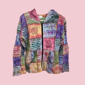 The Collection Royal Bohemian Rainbow Zipup Hoodie 🦋🦄🌈🌟🍃